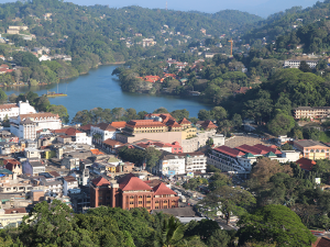 Kandy city seen from Bahirawakanda Temple